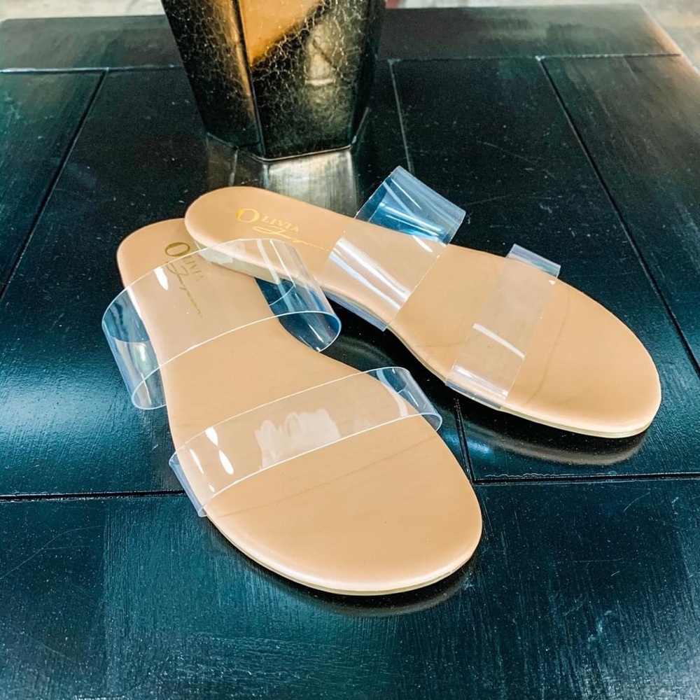 Clear State Of Mind Clear Strap Sandals